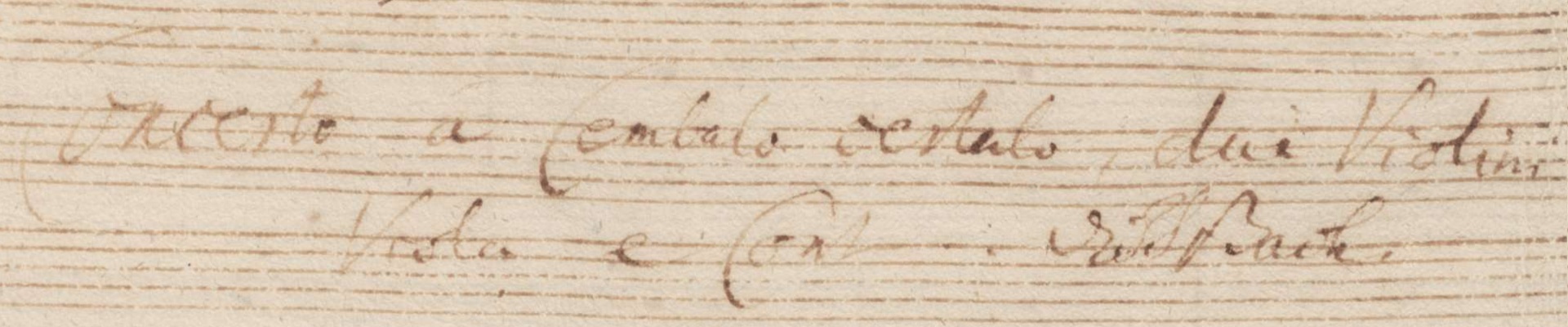 Titre sur la page 24 de l'autographe de 1738