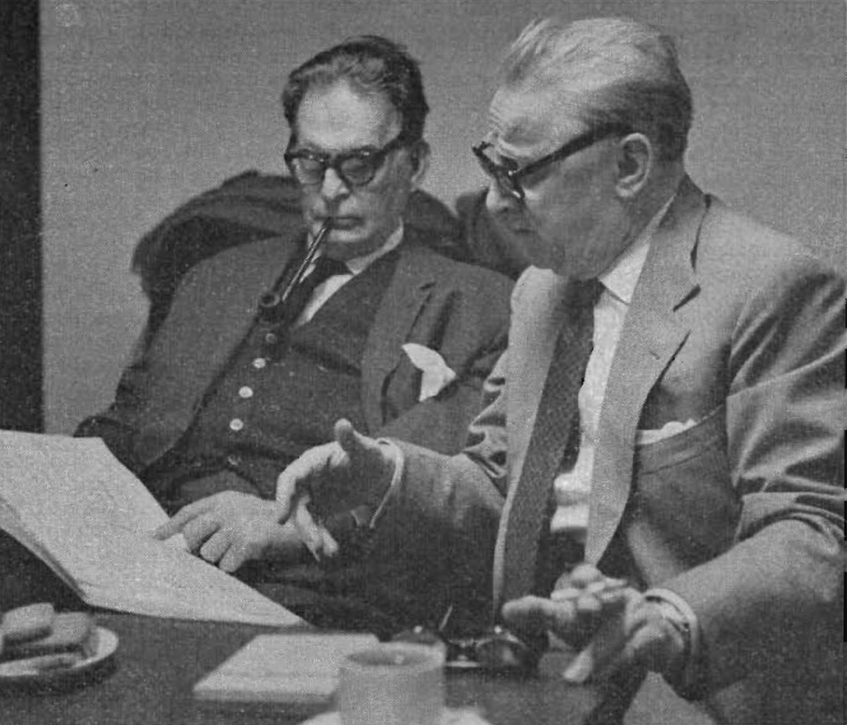 Otto Klemperer et Walter Legge, une photo de Godfrey MacDomnic, env. 1962, cliquer pour une vue agrandie