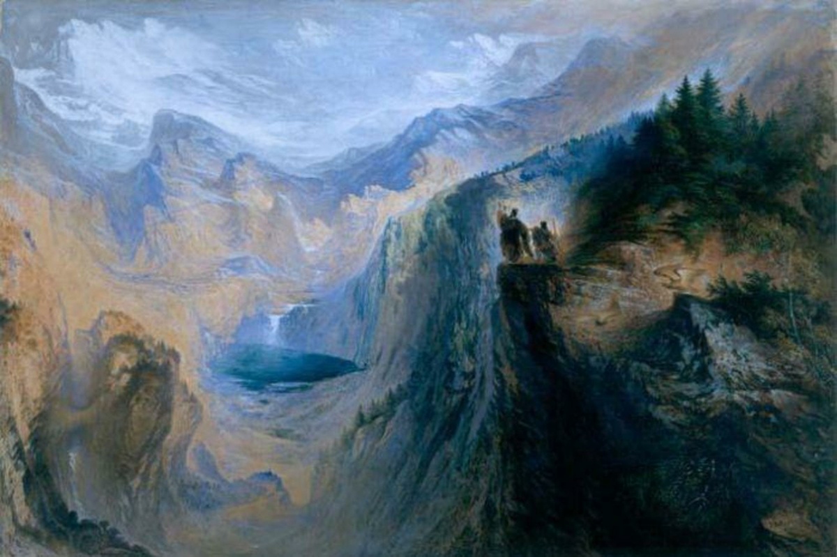 Manfred sur la Jungfrau, une peinture de John MARTIN, 1837