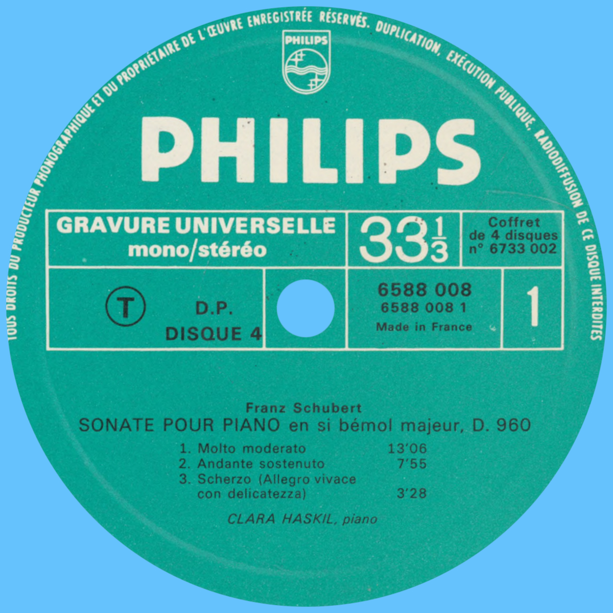 Recto du 4e disque du coffret Philips 6733 002