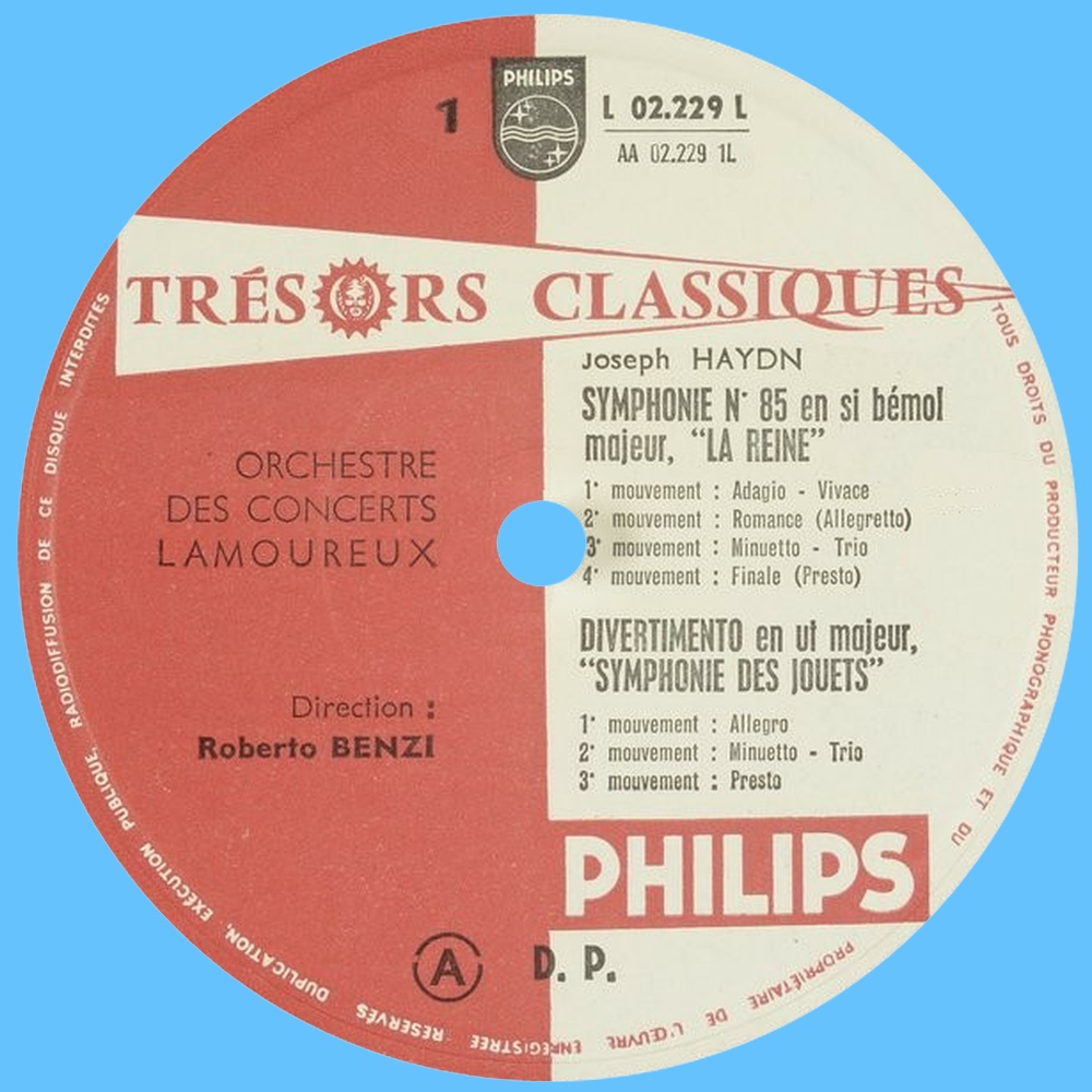 Étiquette recto du disque Philips L 02.229 L