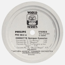 Étiquette recto du disque Philips PHC 9012