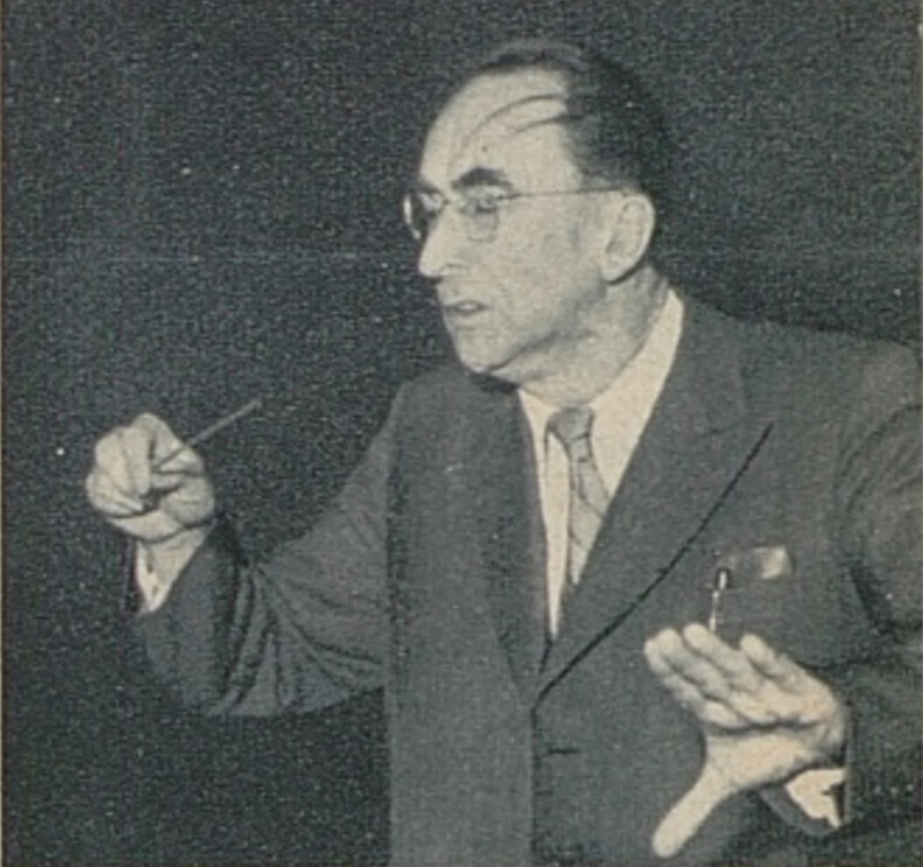 Hans ROSBAUD, un instantané publié dans la revue L'Illustré du 5 janvier 1956 en page 25