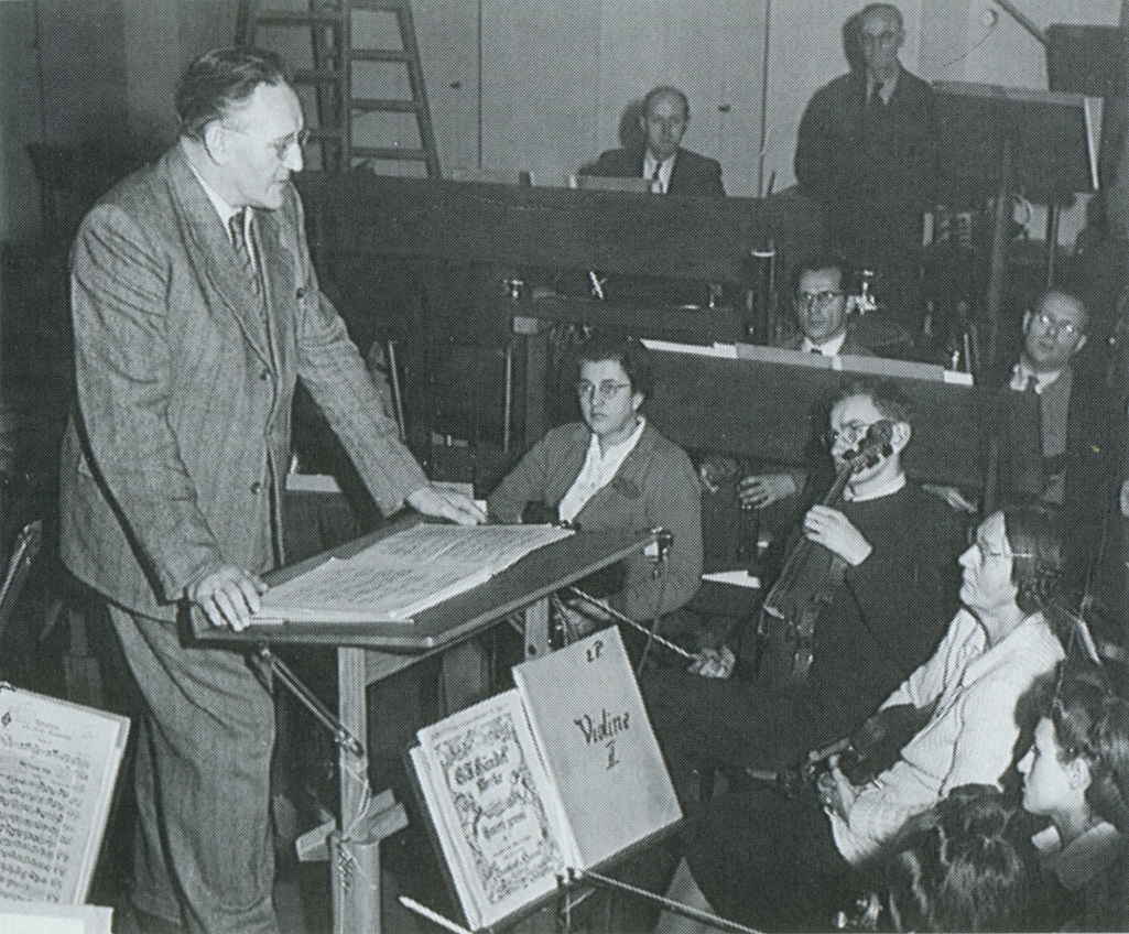 Hermann SCHERCHEN et l'Orchestre Municipal de Winterthur, cliquer pour une vue agrandie